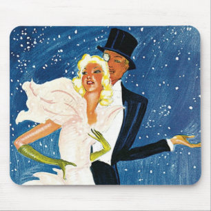 Tapis De Souris Voyage Vintage, Amour Romantique Hiver à Monte Car