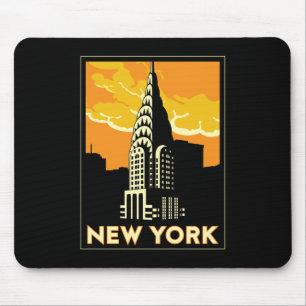 Tapis De Souris voyage vintage de New York Etats-Unis Etats-Unis