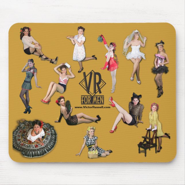 Tapis De Souris VR "POUR les HOMMES" Mousepad de pin-up (Devant)