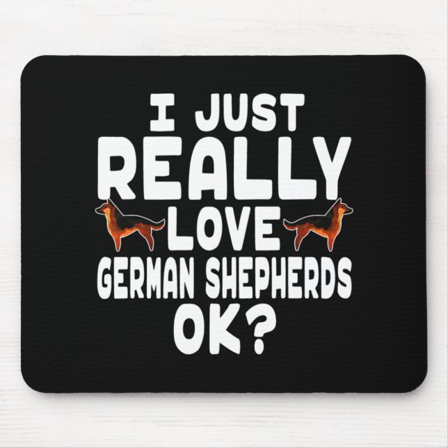 Tapis De Souris Vraiment aimer berger allemand (Devant)