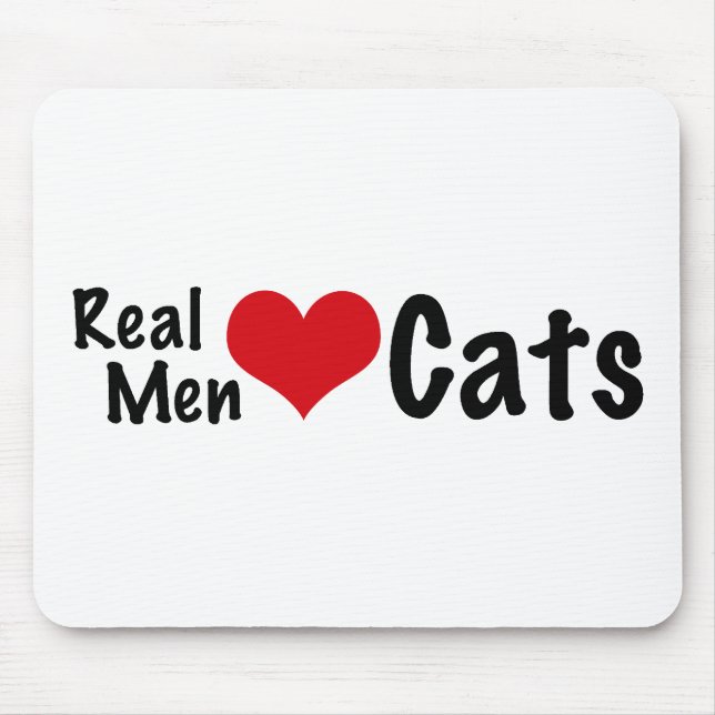 Tapis De Souris Vrais chats #2 d'amour d'hommes (Devant)