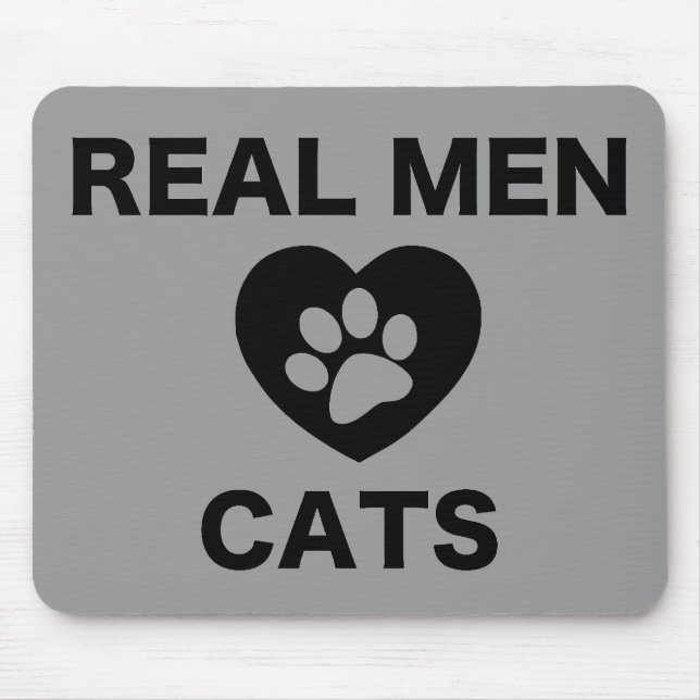 Tapis De Souris Vrais chats d'amour d'hommes (Devant)