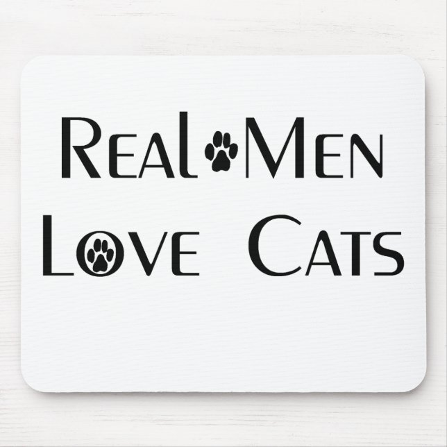 Tapis De Souris Vrais chats Mousepad d'amour d'hommes (Devant)