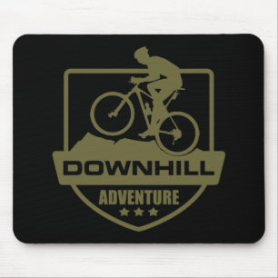 Tapis De Souris VTT Downhill en montagne