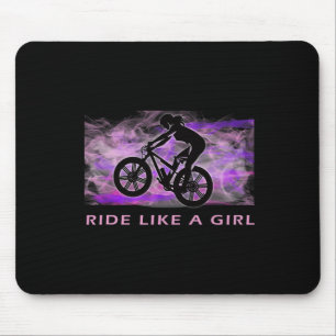 Tapis De Souris VTT Ride Like A Girl Mtb Femmes 