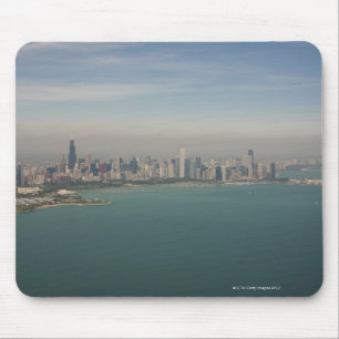 Tapis De Souris vue aérienne de Chicago du lac Michigan