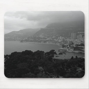 Tapis De Souris Vue côtière vintage de Monaco Monte Carlo