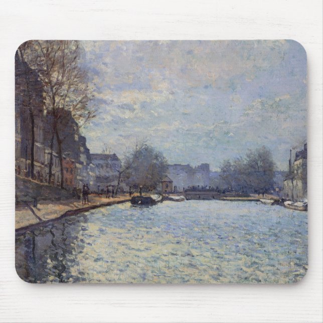 Tapis De Souris Vue d'Alfred Sisley | du canal St Martin, Paris (Devant)