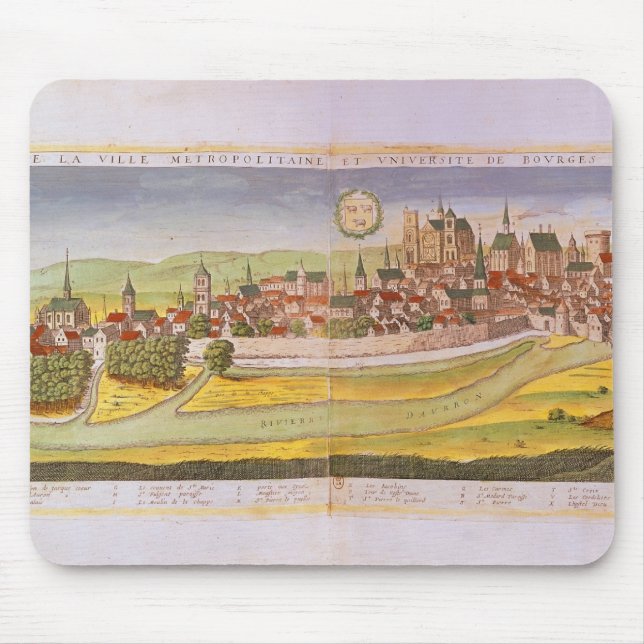 Tapis De Souris Vue de Bourges et de l'université (Devant)