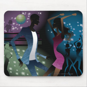 Tapis De Souris Vue de côté des personnes dansant par le
