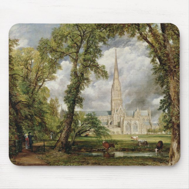 Tapis De Souris Vue de John Constable | de cathédrale de Salisbury (Devant)