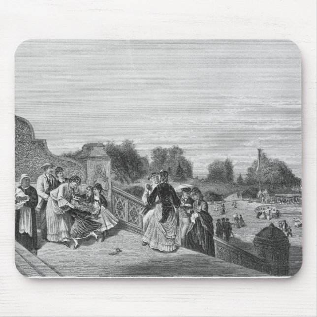 Tapis De Souris Vue de la terrasse, Central Park, 1872 (Devant)