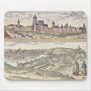 Tapis De Souris Vue de l'apparence de Prague (ci-dessus) le palais
