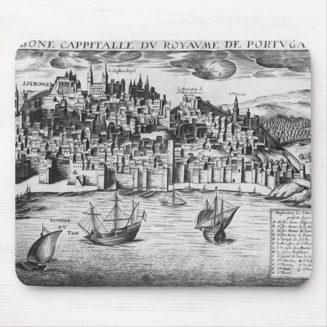 Tapis De Souris Vue de Lisbonne (Devant)