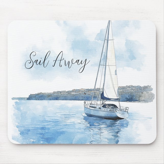 Tapis De Souris Vue de l'océan Sail Away (Devant)