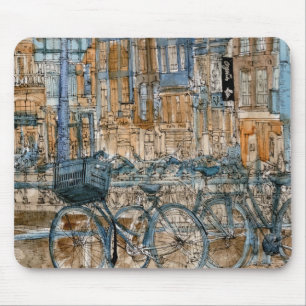 Tapis De Souris Vue de New York City d'aquarelle des destinations