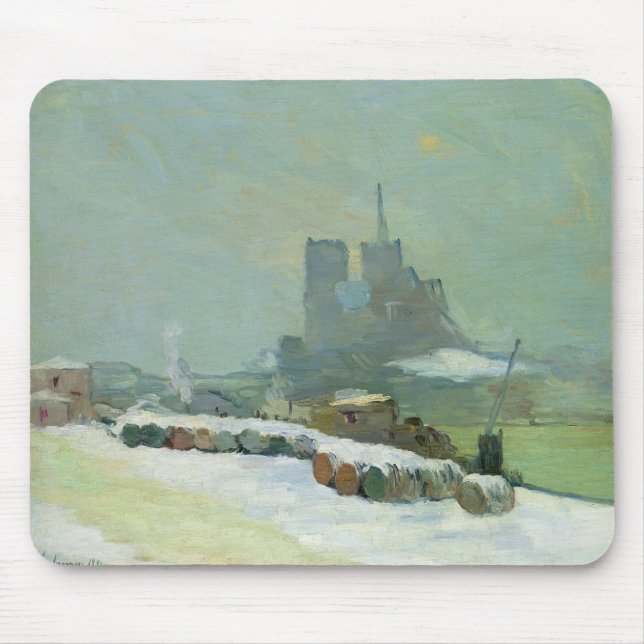 Tapis De Souris Vue de Notre Dame, 1894 (huile sur la toile) (Devant)
