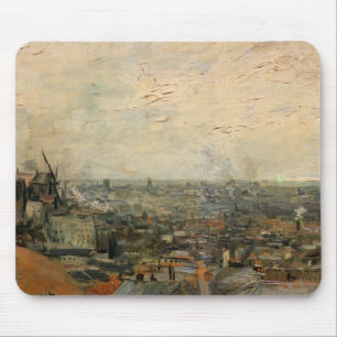 Tapis De Souris Vue de Paris depuis Montmartre par Vincent van Gog