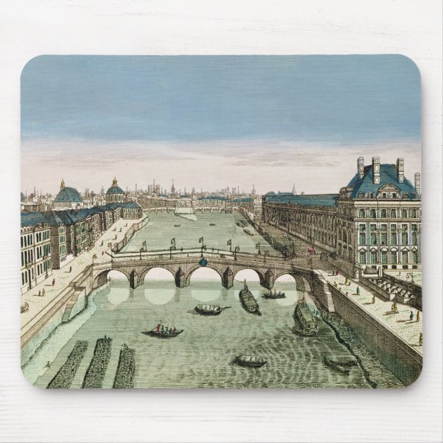 Tapis De Souris Vue de perspective de Paris du Pont royal (Devant)
