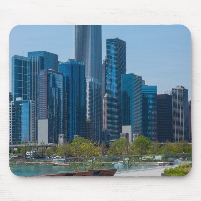 Tapis De Souris Vue depuis Navy Pier (Devant)