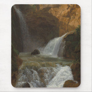 Tapis De Souris Vue des chutes d'eau à Tivoli (par Bidauld)