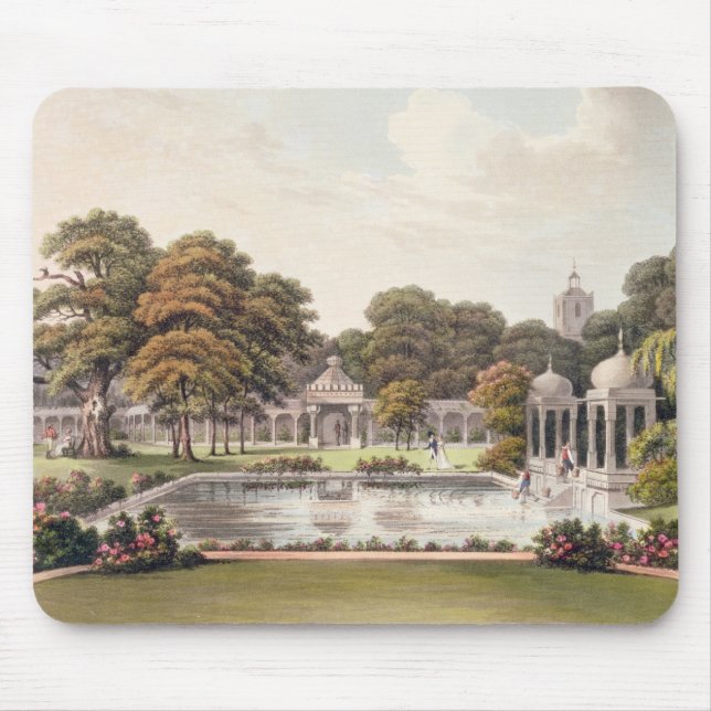 Tapis De Souris Vue du dôme, pavillon de Brighton, gravé par (Devant)