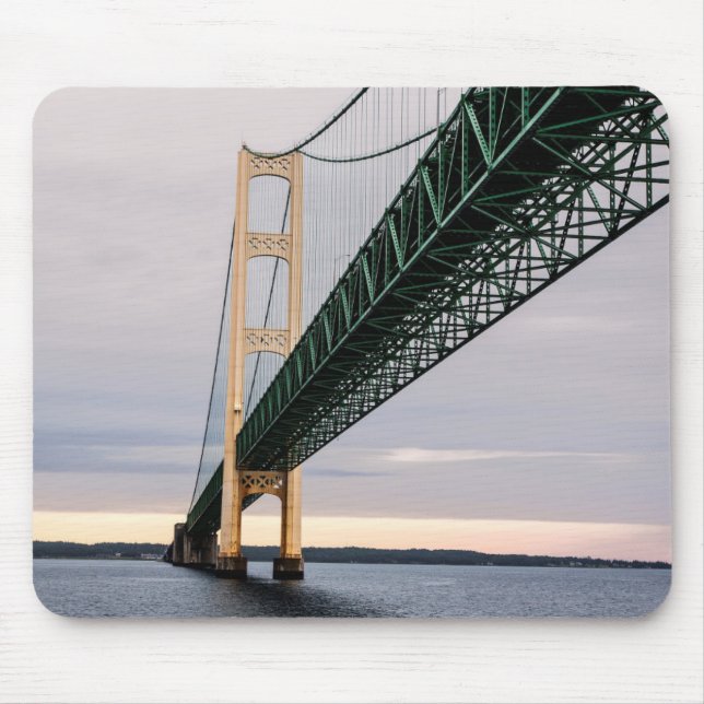 Tapis De Souris Vue du pont Mackinac depuis le lac Michigan 2 (Devant)