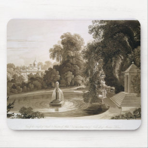 Tapis De Souris Vue du temple de Suryah et de la fontaine de M