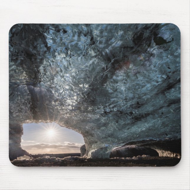 Tapis De Souris Vue d'une grotte de glace, Islande (Devant)