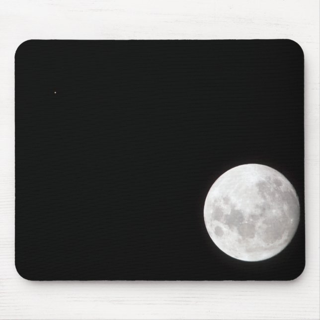 Tapis De Souris Vue d'une pleine lune, montre aussi Mars (Devant)