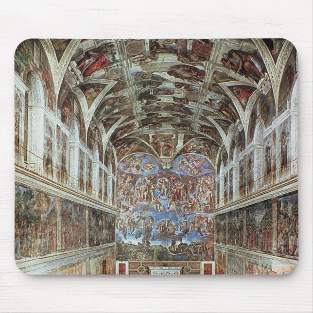 Tapis De Souris Vue intérieure de la chapelle de Sistine (Devant)