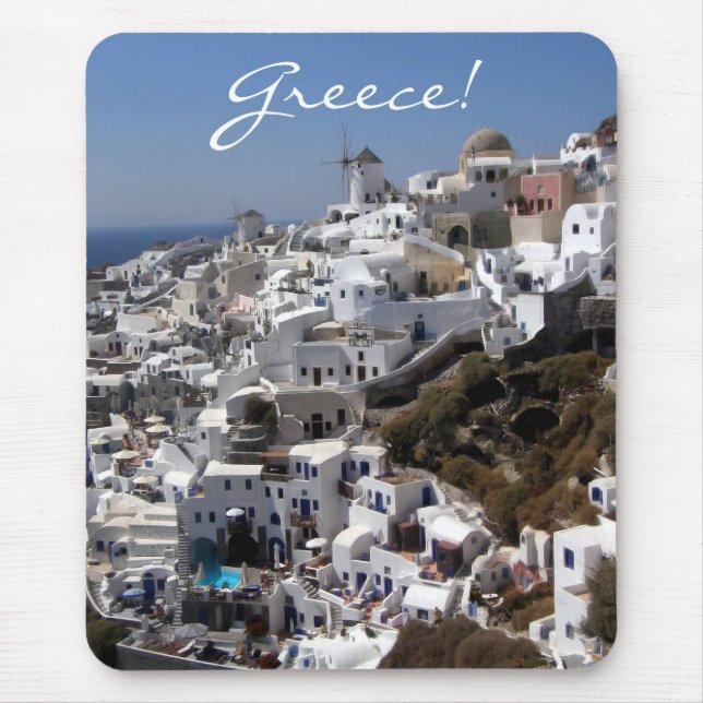 Tapis De Souris Vue panoramique d'Oia, Grèce (Devant)