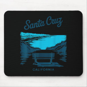 Tapis De Souris Vue panoramique vintage de voyage de Santa Cruz Ca