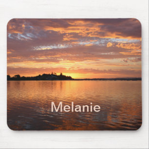 Tapis De Souris Vue personnalisée du lac Sunset