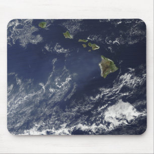 Tapis De Souris Vue satellite de brouillard volcanique