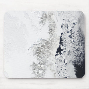 Tapis De Souris Vue satellite de la côte est de Greenlan