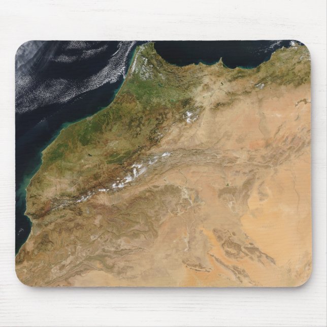 Tapis De Souris Vue satellite du Maroc (Devant)