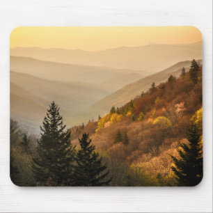 Tapis De Souris Vue sur la vallée d'Oconaluftee   Caroline du Nord