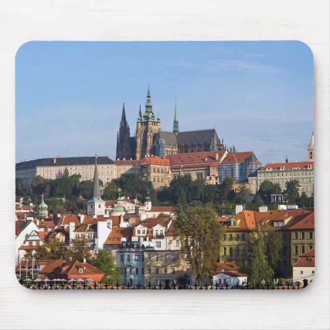 Tapis De Souris Vue sur la vieille ville et le château de Prague,  (Devant)