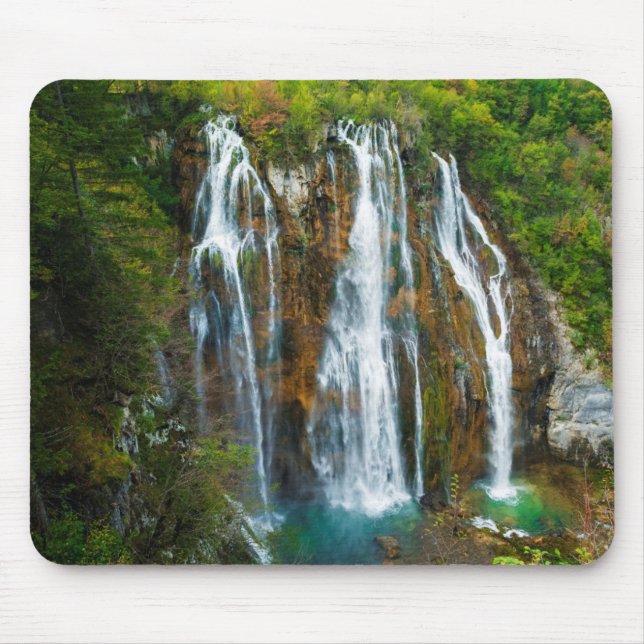 Tapis De Souris Vue surélevée d'une cascade, Croatie (Devant)