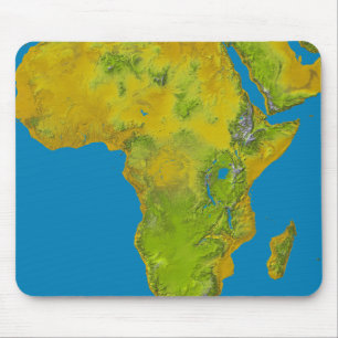 Tapis De Souris Vue topographique de l'Afrique