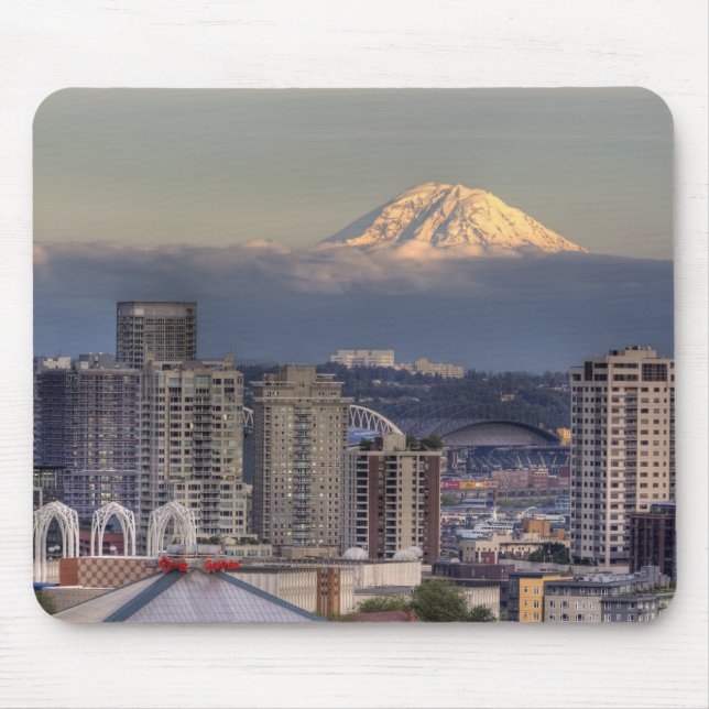 Tapis De Souris WA, Seattle, Mount Rainier de Kerry Park (Devant)