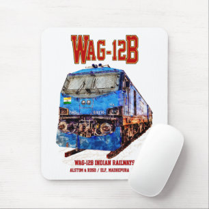 Tapis De Souris WAG-12B Locomotive. Train de marchandises des chem