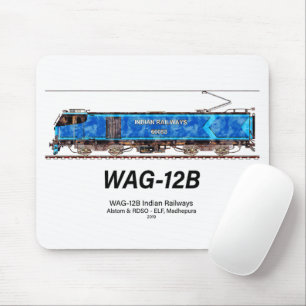 Tapis De Souris WAG-12B Locomotive. Train de marchandises des chem