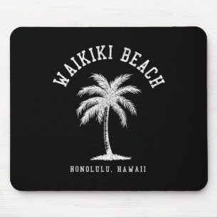 Tapis De Souris Waikiki Beach Honolulu Hawaii Vintage Hawaii Isl