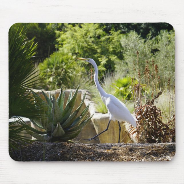 Tapis de souris Walk on By (Grande Aigrette) (Devant)