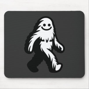 Tapis De Souris Walking Bigfoot - Sasquatch souriant Drôle Cryptid