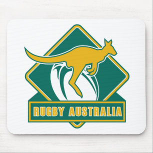 Tapis De Souris wallaby de kangourou de l'australie de rugby