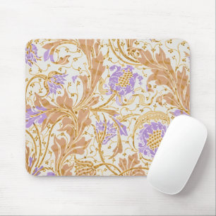 Tapis De Souris Walter Crane Arts and Crafts Art floral pourpre