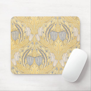 Tapis De Souris Walter Crane Blue White Tulips & Acanthus